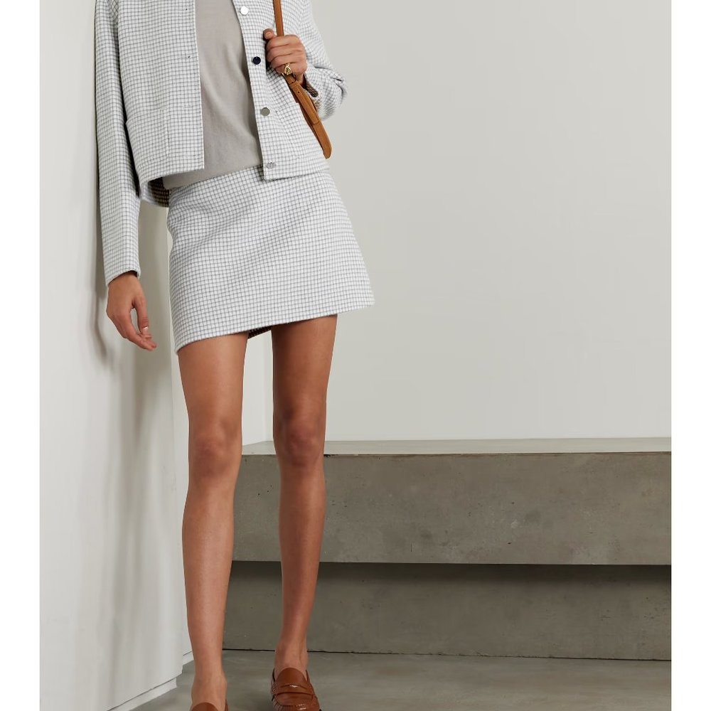 Theory Wool-Blend Tweet Mini Skirt